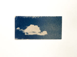 "Nuage au vent" photographie cyanotype originale