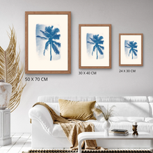 Charger l'image dans la galerie, Cocotier de Guadeloupe au cyanotype en poster en 3 formats.