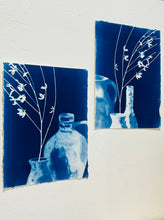 Charger l'image dans la galerie, "Duo de cyanotypes botaniques bleu de Prusse".