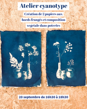 Charger l&#39;image dans la galerie, Atelier cyanotype à Bordeaux le 20 septembre de 16h30 à 18h30