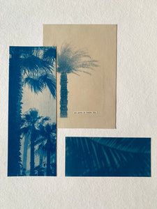 "Une goutte de lumière bleu(e)" composition photos cyanotype originale
