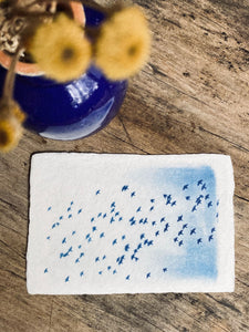 Tirage numéroté "Nuée" sur papier Awagami Shiramine